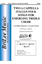 Two a Cappella Italian Folk Songs for Emerging Treble Choir SSA choral sheet music cover